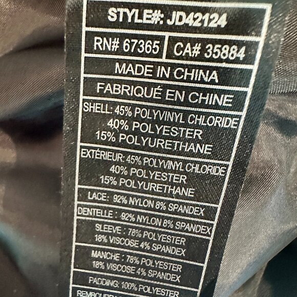 Faux Leather and Lace Sleeved Moto Style Jacket - Picture 11 of 16